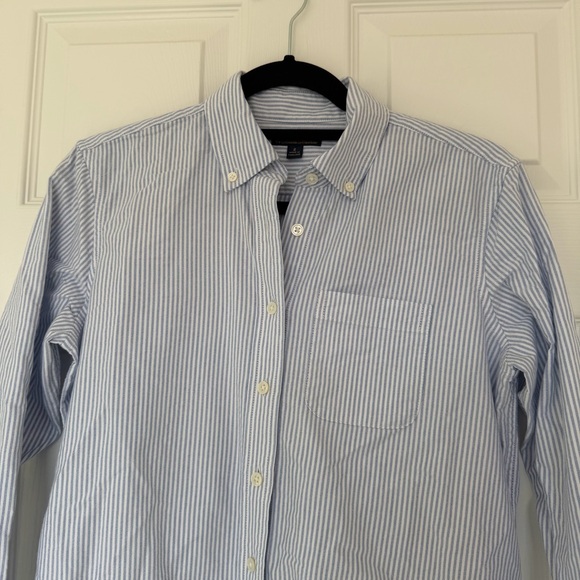 Brooks Brothers Women's Blue and White Striped Long Sleeve Shirt Dress Size 2 - Picture 3 of 10